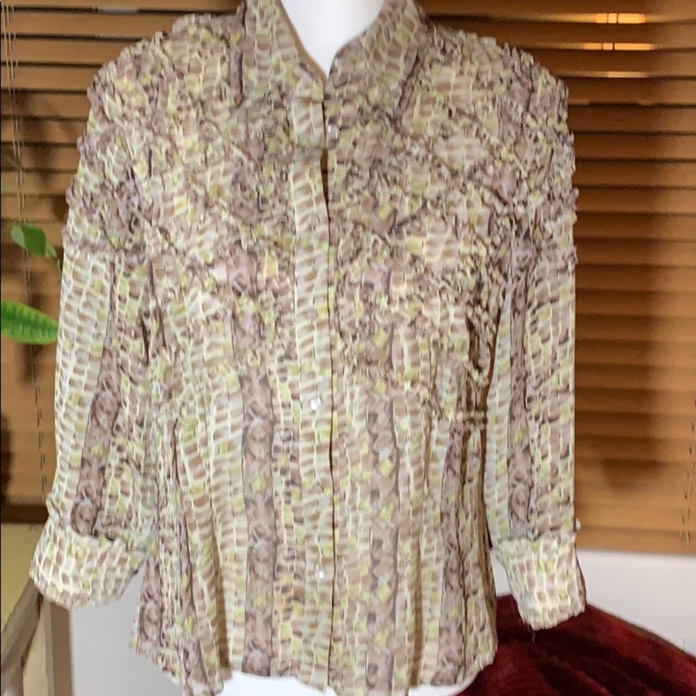 Lloyd Williams snake print Button Down Blouse.